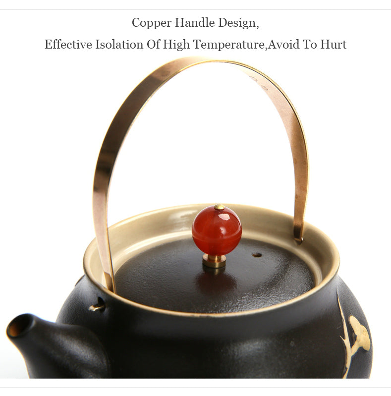Japanese style ceramic tea pot