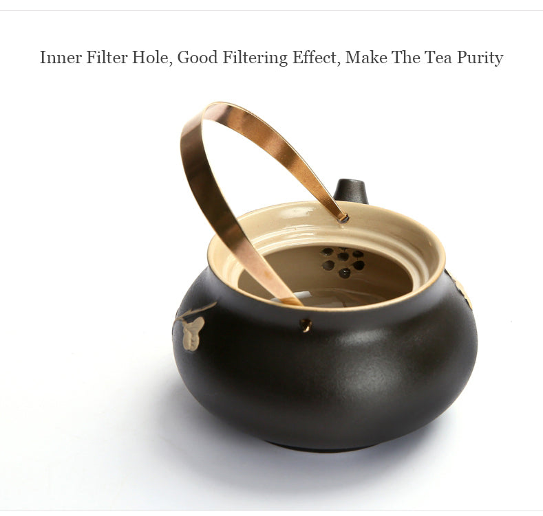 Japanese style ceramic tea pot