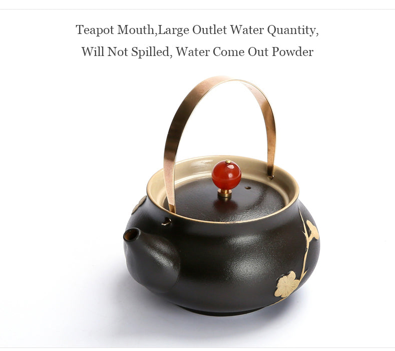 Japanese style ceramic tea pot