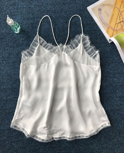 100% Silk Embroidered Versatile Top