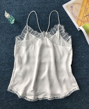100% Silk Embroidered Versatile Top