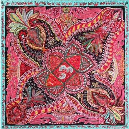 Cashew Green silk scarf