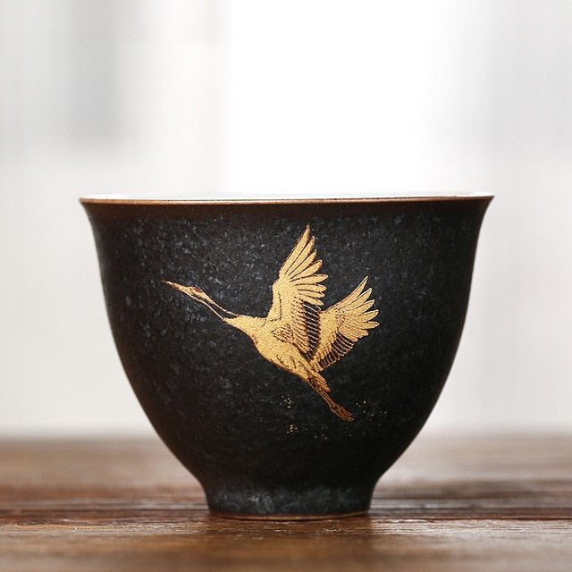 Ceramic teacup flying crane 50 ml
