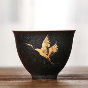 Ceramic teacup flying crane 50 ml