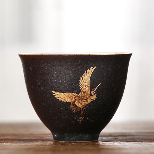 Ceramic teacup flying crane 50 ml