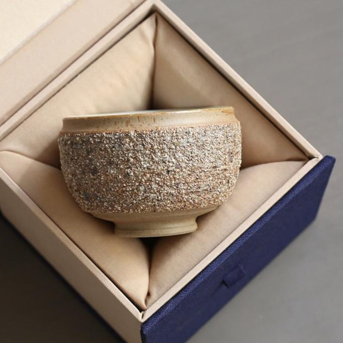Japanese style crude pottery cup