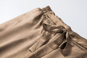 100% Silk loose long pants