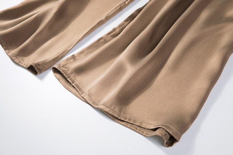 100% Silk loose long pants