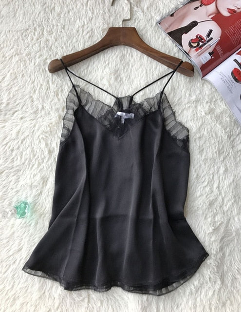 100% Silk Embroidered Versatile Top
