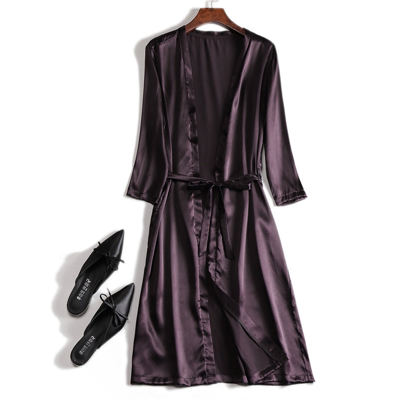 100% Mulberry Silk Robe