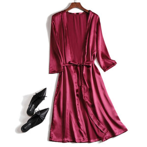 100% Mulberry Silk Robe