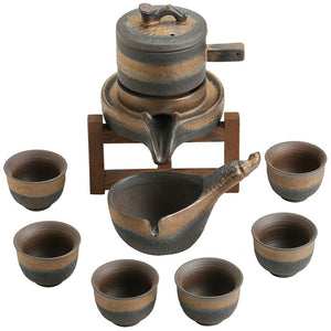 Stone grinding tea set