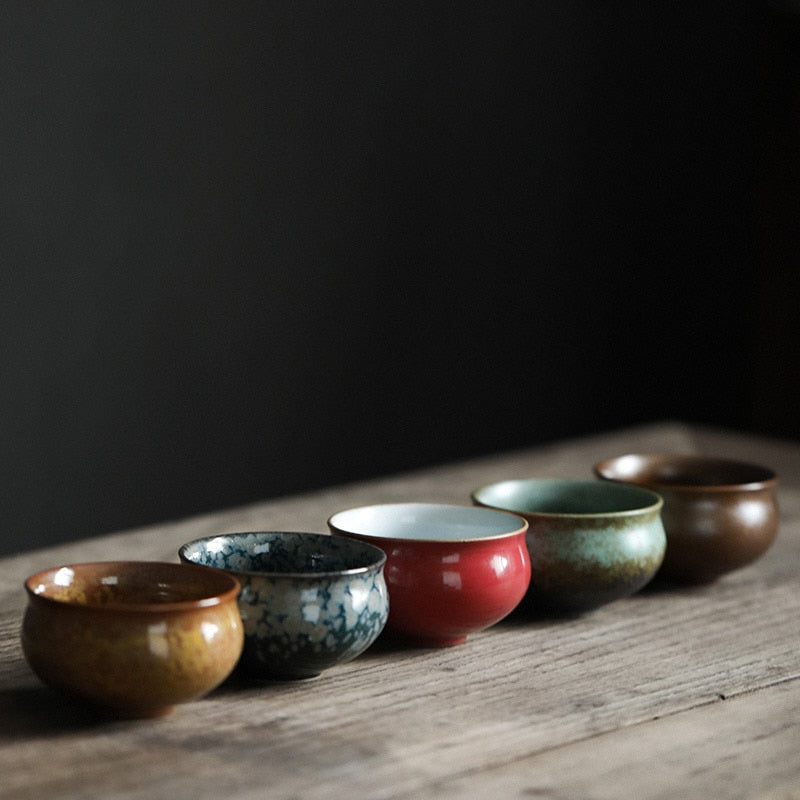Japanese style ceramic teacup set