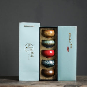 Japanese style ceramic teacup set