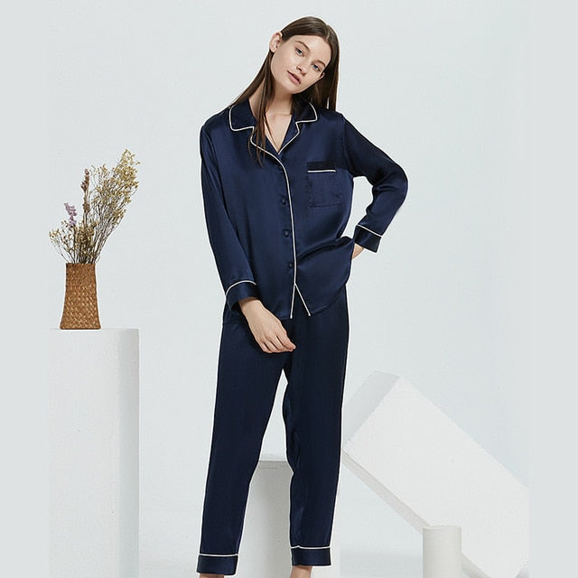 100% Mulberry Luxury Silk Pajama Set