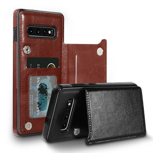 Leather Flip Wallet Case For Samsung