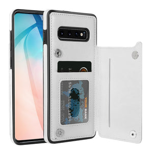 Leather Flip Wallet Case For Samsung