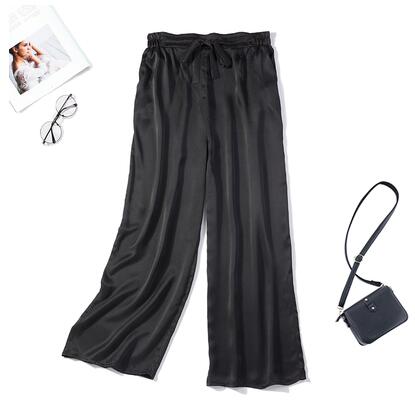 100% Silk loose long pants