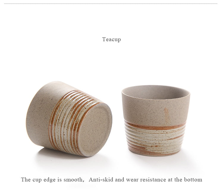 Japanese style ceramic portable travel tea set