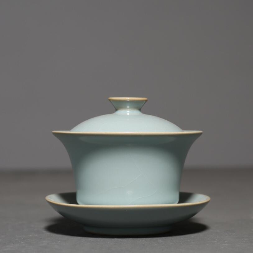 Gaiwan ceramic pigmented traditional Chinese tea bowl