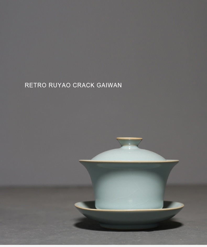 Gaiwan ceramic pigmented traditional Chinese tea bowl