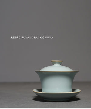 Gaiwan ceramic pigmented traditional Chinese tea bowl