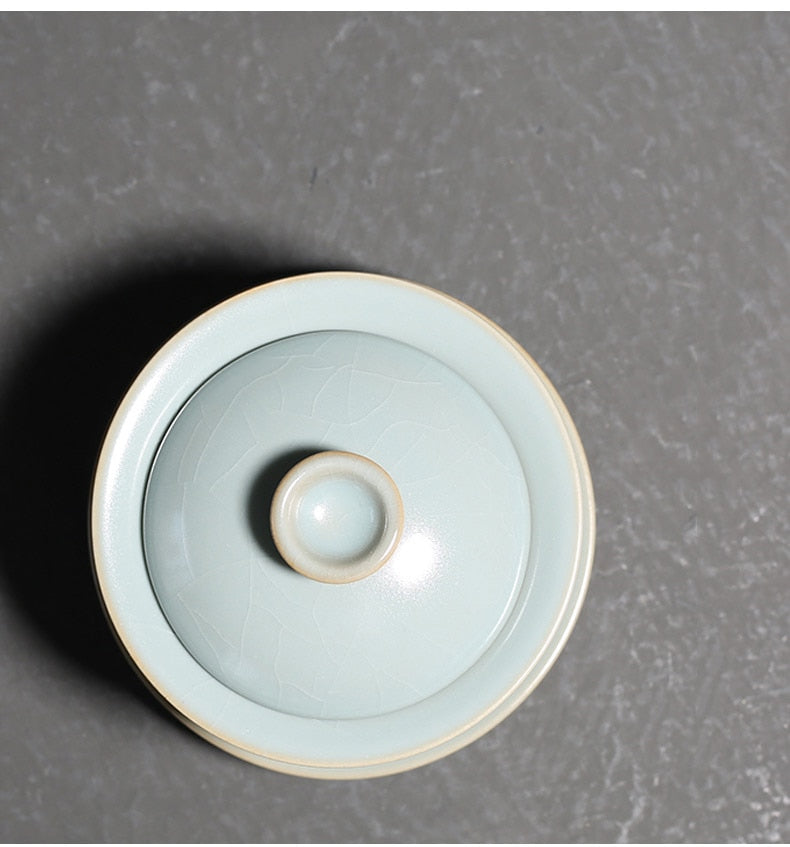 Gaiwan ceramic pigmented traditional Chinese tea bowl