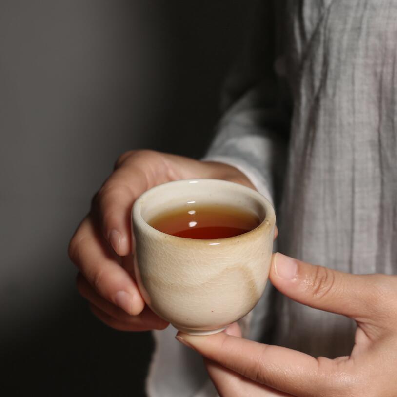 Ceramic glazed tea bowl