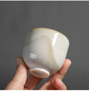 Ceramic glazed tea bowl