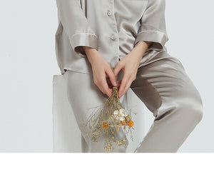 100% Mulberry Luxury Silk Pajama Set