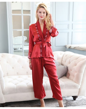 100% Silk Pajama Set