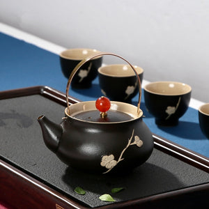 Japanese style ceramic tea pot