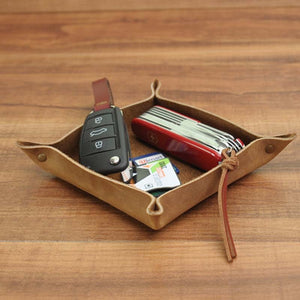Leather Valet Trinket Tray