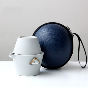 Ceramic Japanese style portable tea set